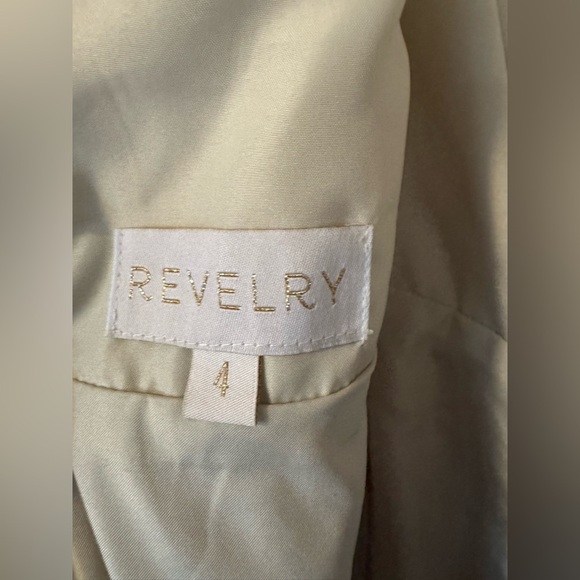 NEW Revelry Clove Tulle Maxi Dress Mist Gray Size 4 Tiered Formal Bridesmaid NWT - Picture 8 of 8